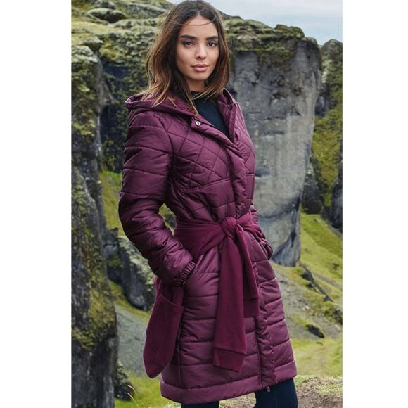 Fabletics Long Line Hooded Lucca Puffer Coat - Picture 1 of 10